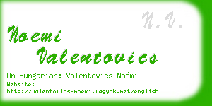 noemi valentovics business card