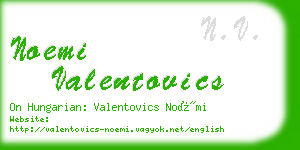 noemi valentovics business card